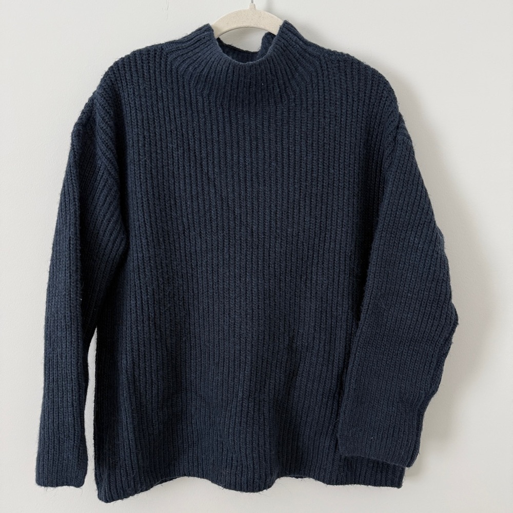 LOFT Womens Deep Blue Turtleneck Sweater